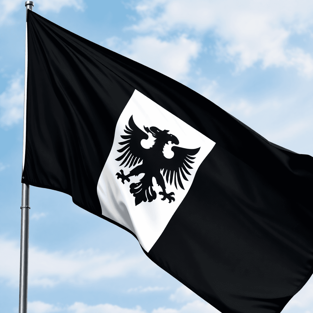 Black and white Prussian flag